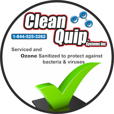 Cleanquip Ozone Sanitization Certification label